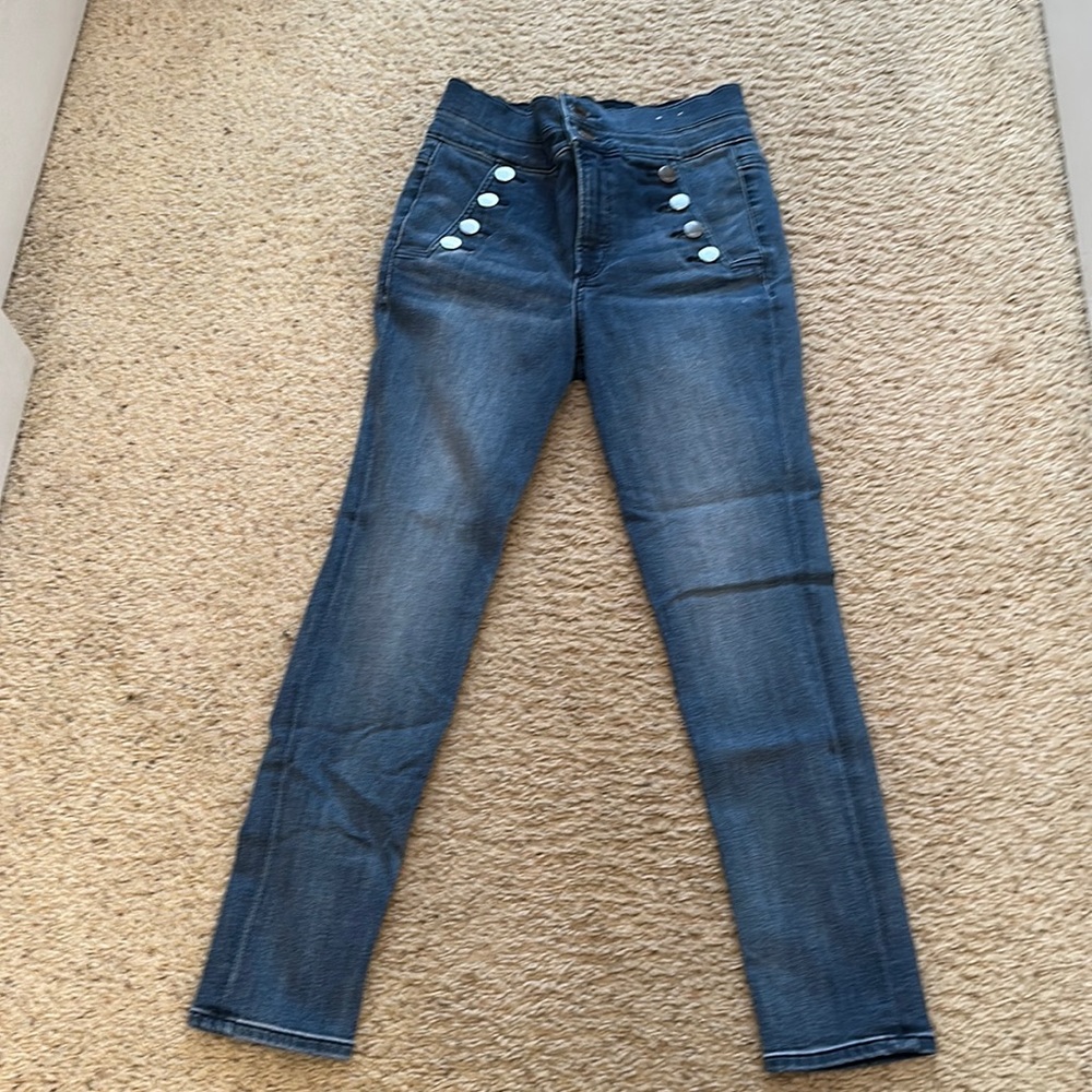 Skinny super high rise ankle stretch denim